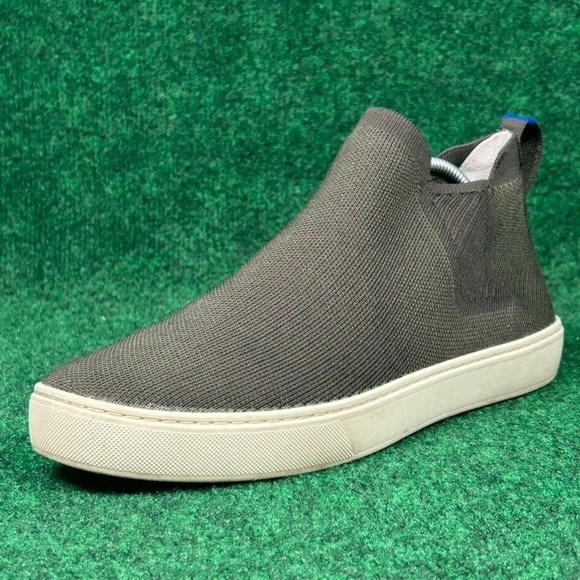 Rothy's Shoes - Rothys Sustainable Knit Chelsea Slip On Ankle Sneaker Women 11 Olive Green White